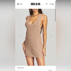 Ser.O.Ya Knit Racerback Mini Dress, Medium